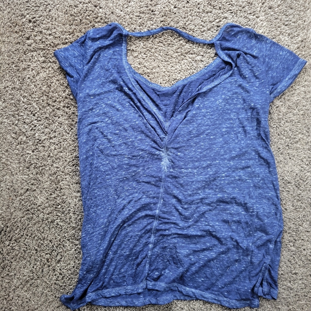 American eagle short sleeve T-shirt Blue Loose Fit Womans Small - Picture 6 of 8